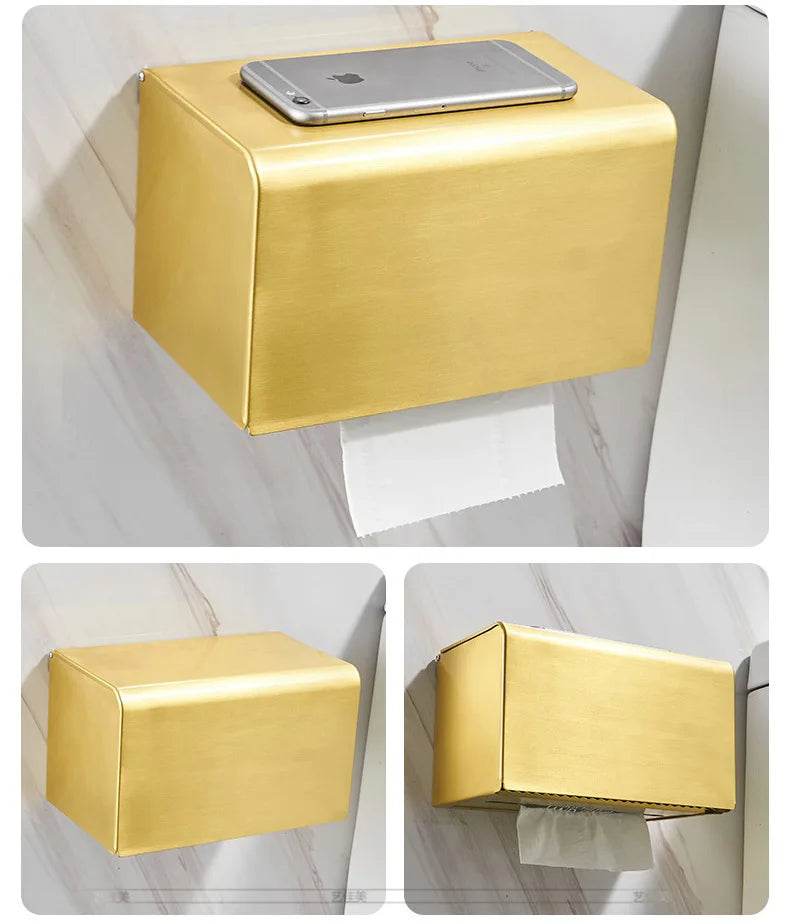 Elegant Brushed Brass Bathroom Accessories