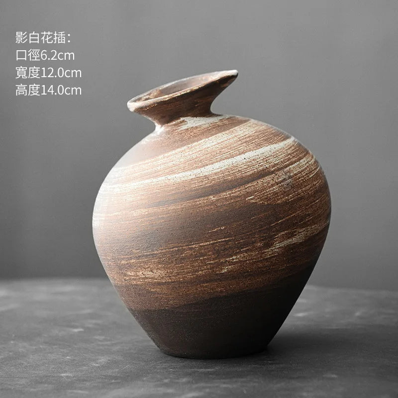 Japanese Style Abstract Pottery Vase