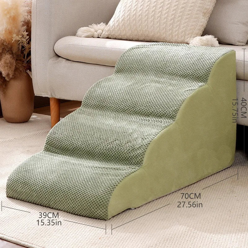 1/2/3/4 Pet Stairs, Ramp; Washable Non-Slip Cover