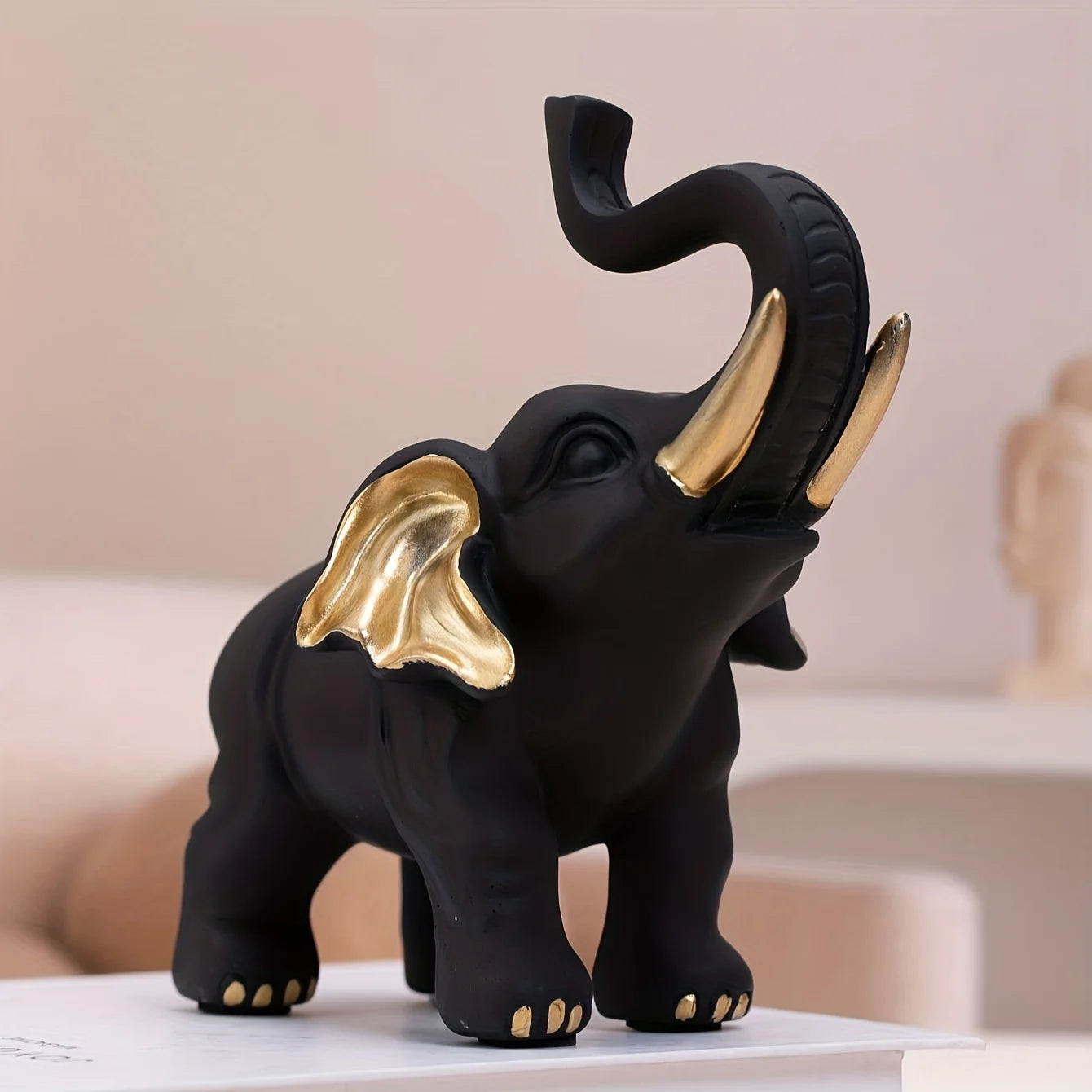 Handmade Ornamental Elephant Figurine; Brings Good Luck