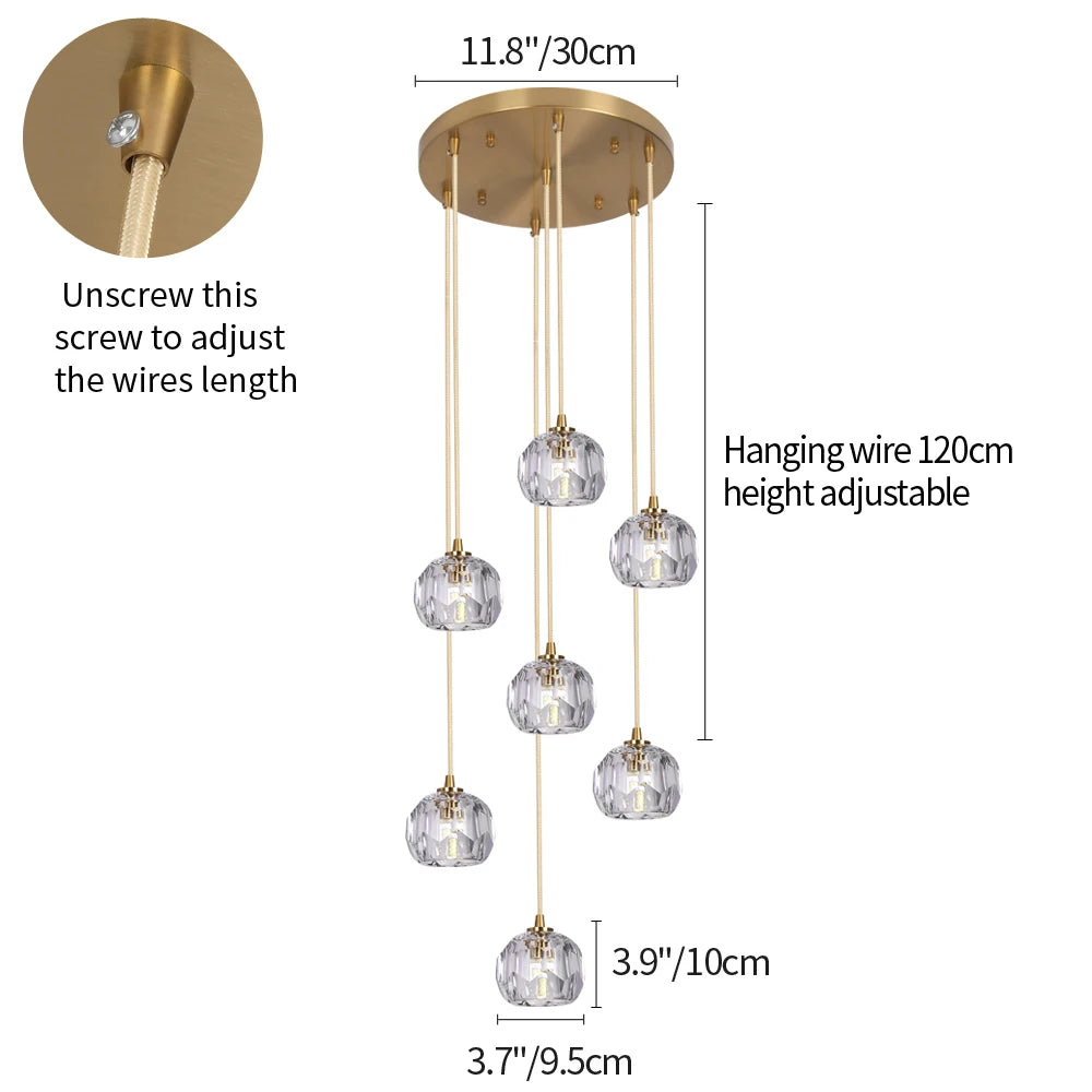 Crystal Pendant Lights; Customize Design Shapes,