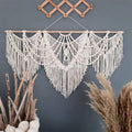 Handwoven Macrame Wall Hanging; Chic Bohemian Tapestry