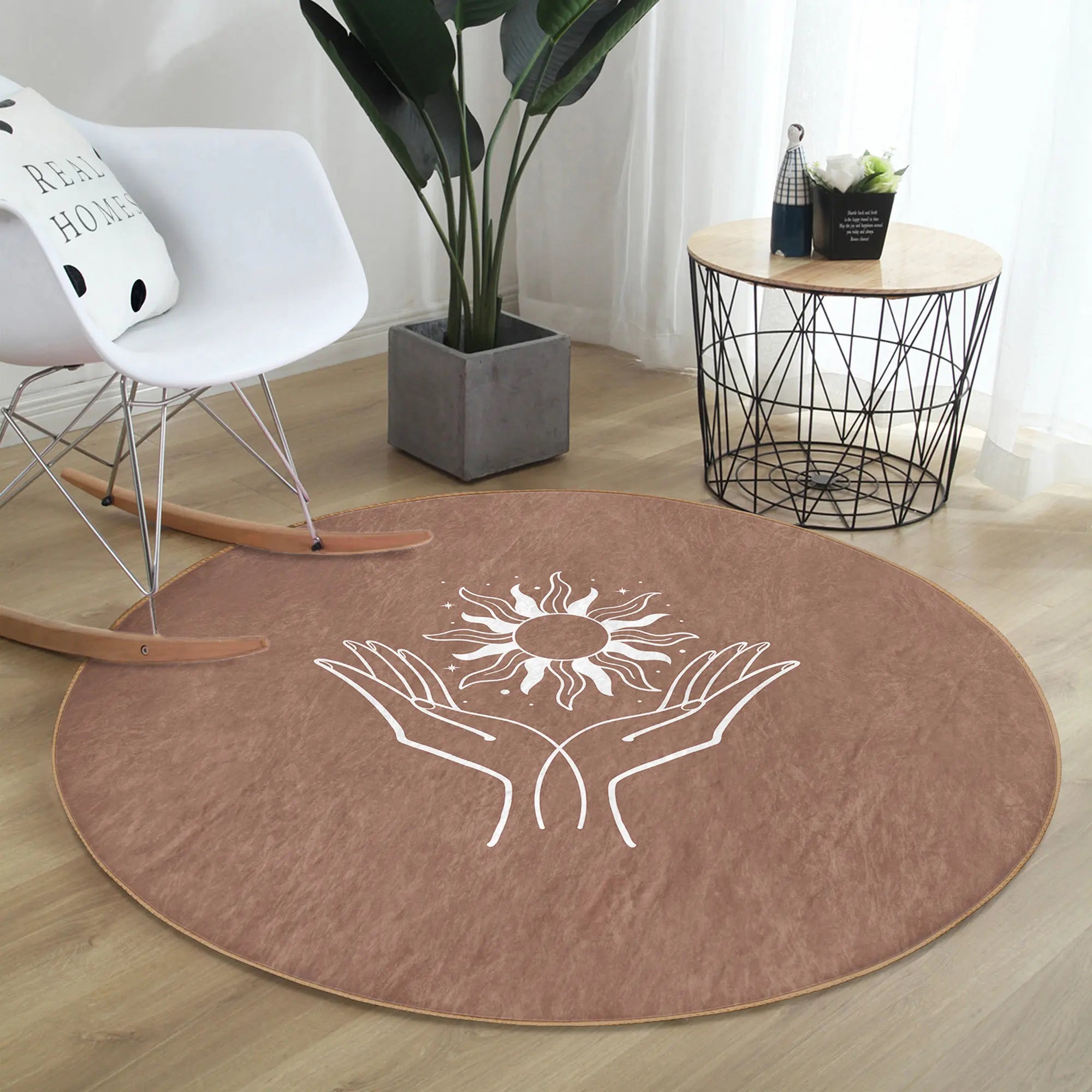 Spiritual Sun/Moon Mystic Rug; Non-Slip, 5 Designs, 2 Sizes