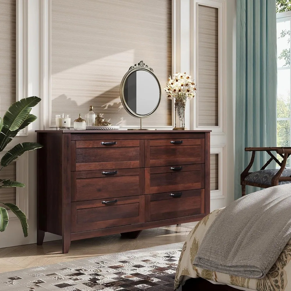 Modern Wood 6 Drawer Dresser in 3 Color Choices


















 Elegances