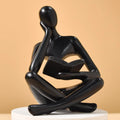 Abstract Art, Reading Thinker Sculpture Figurine