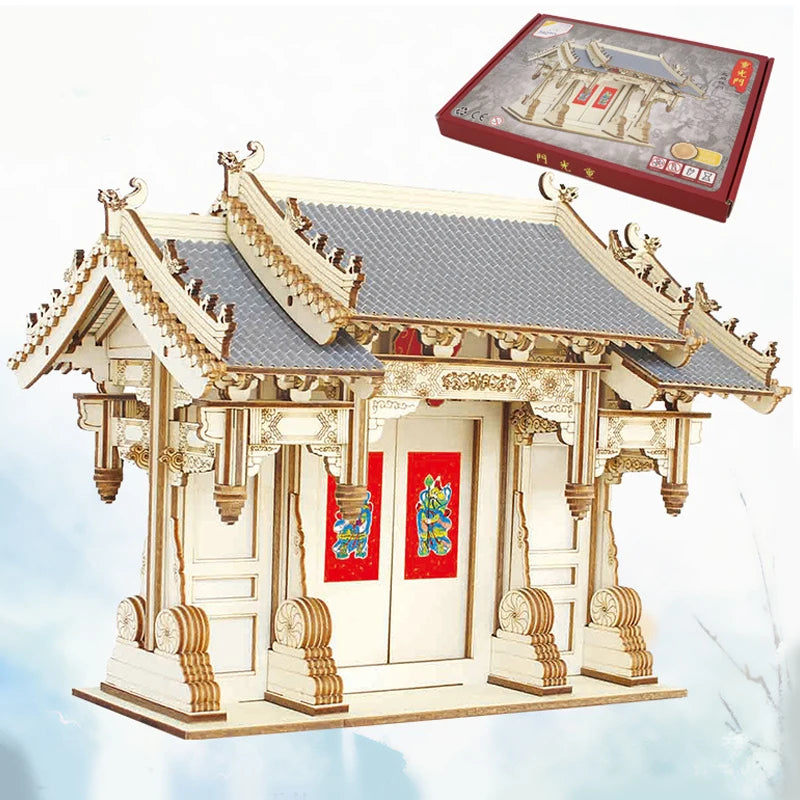 3D Puzzle Kits; Adult Chinese Style Building