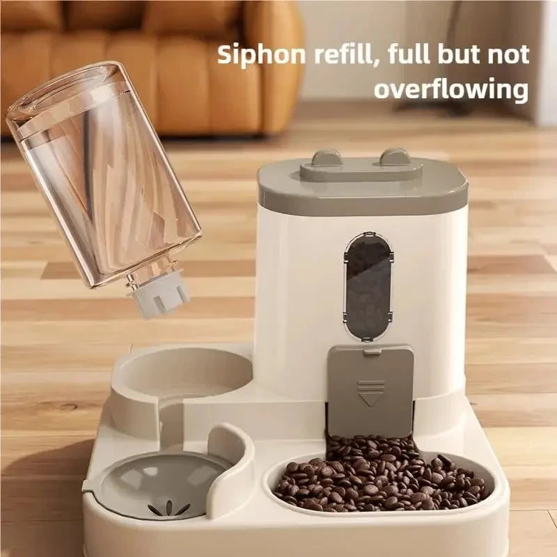 Dog/Cat Feeder & Waterer Set: Spill-Proof