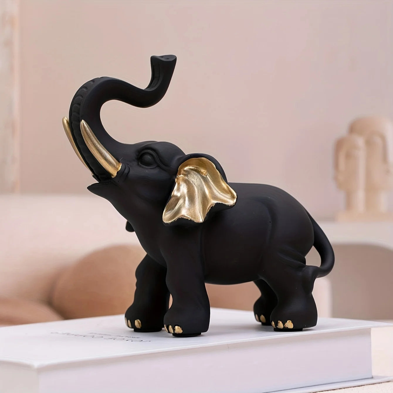 Handmade Ornamental Elephant Figurine; Brings Good Luck