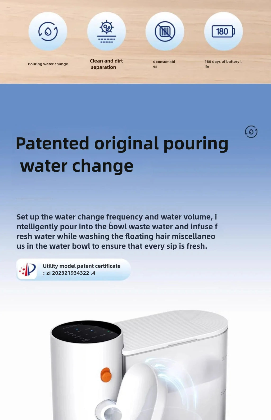 Dog Automatic Fresh Sip Water Dispenser