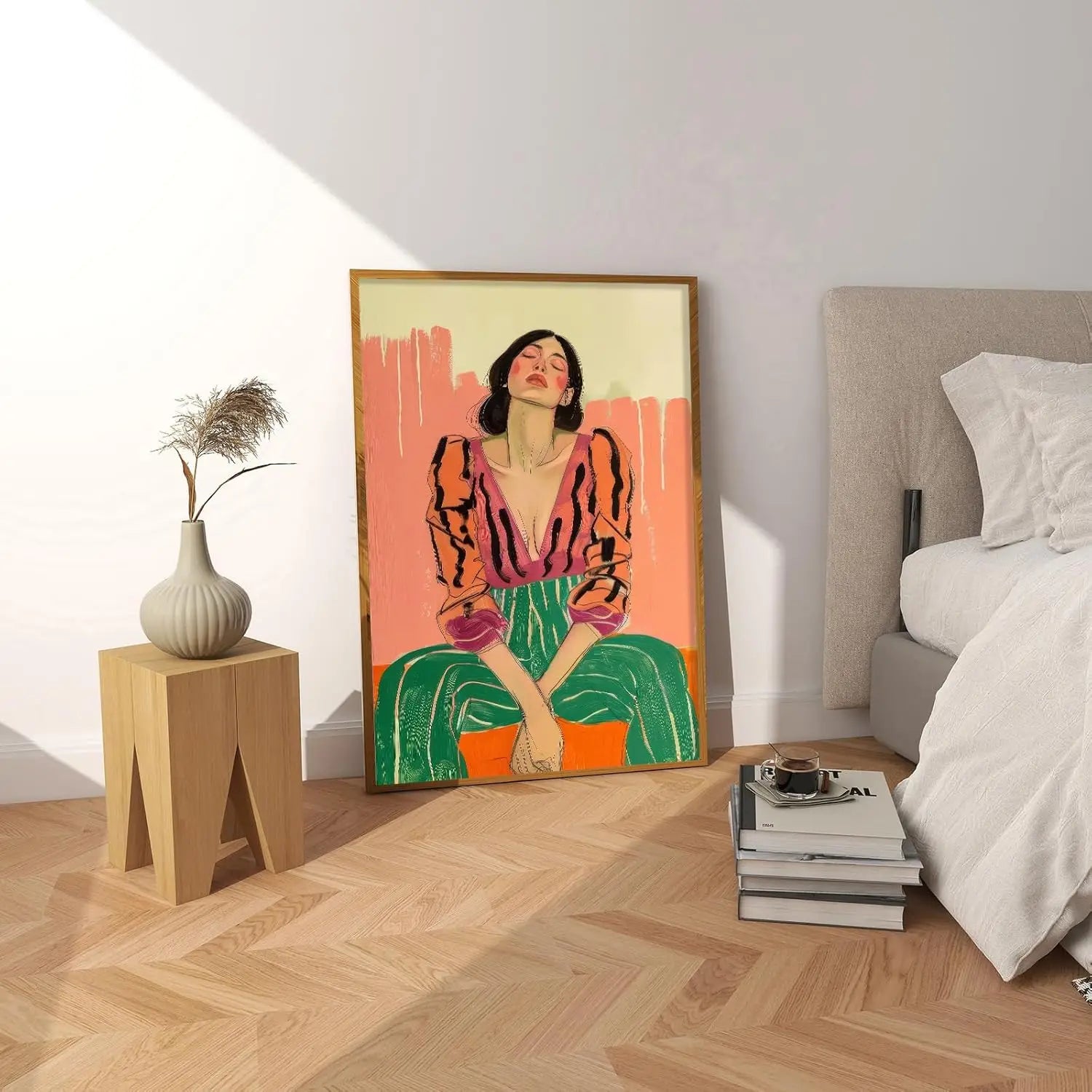 Southwestern Abstract Female Portrait on Canvas Painting