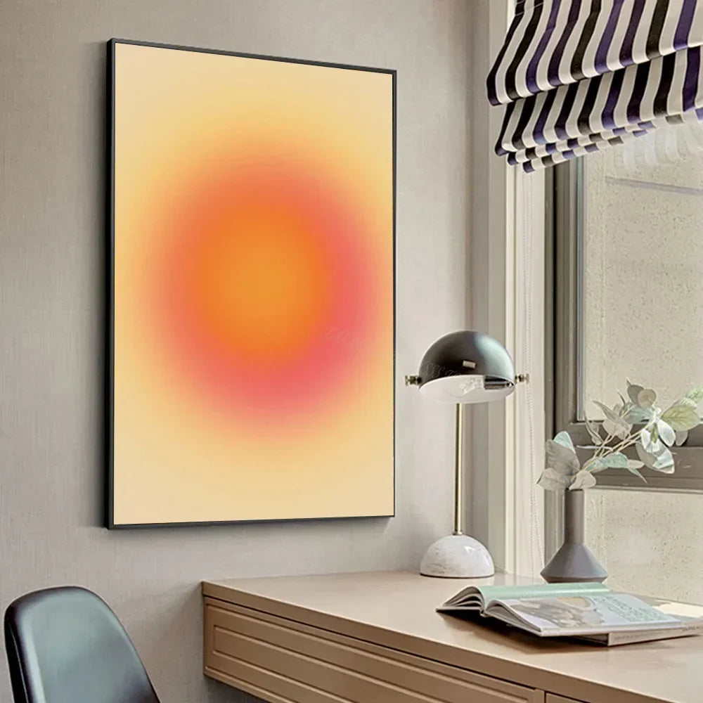 Gradient Halo Modern, Minimalist Canvas Wall Art