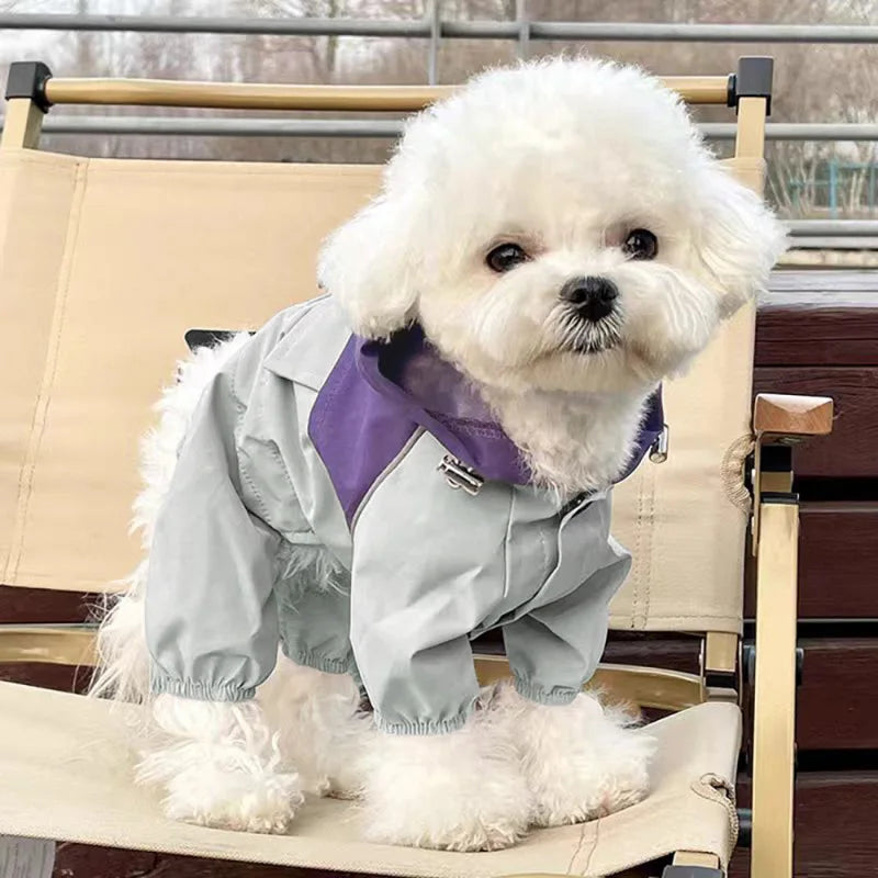 Dog 4-Legged Waterproof, Windproof Raincoat