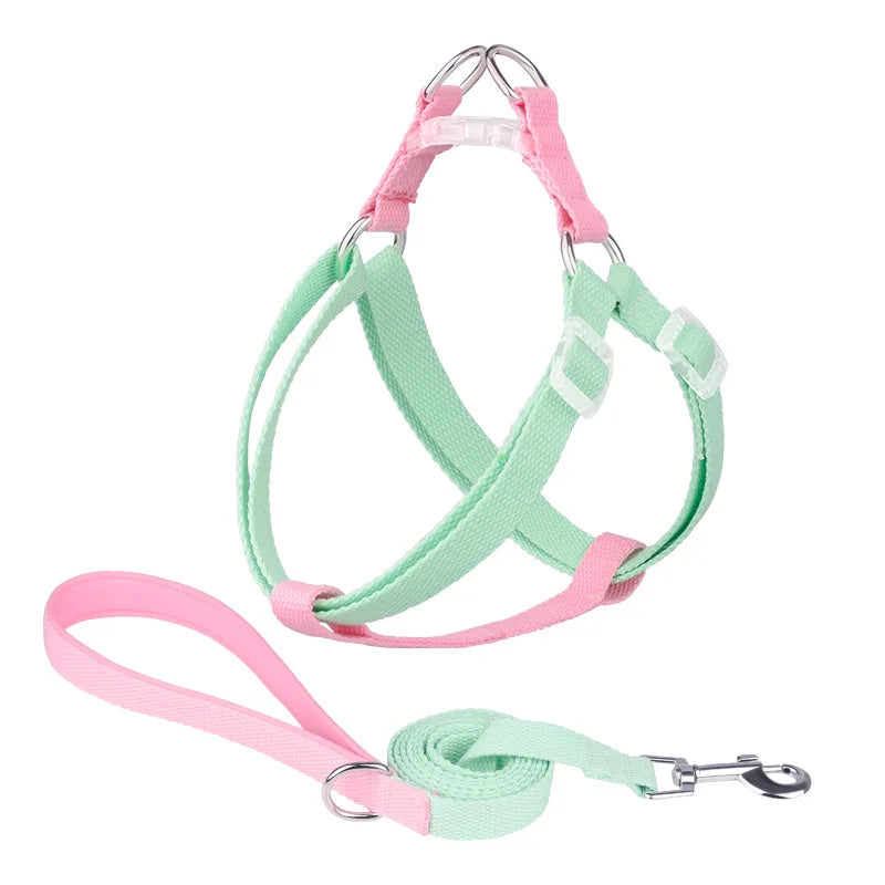 Dog Harness, Leash, Collar Set, No-Pull, Adjustable