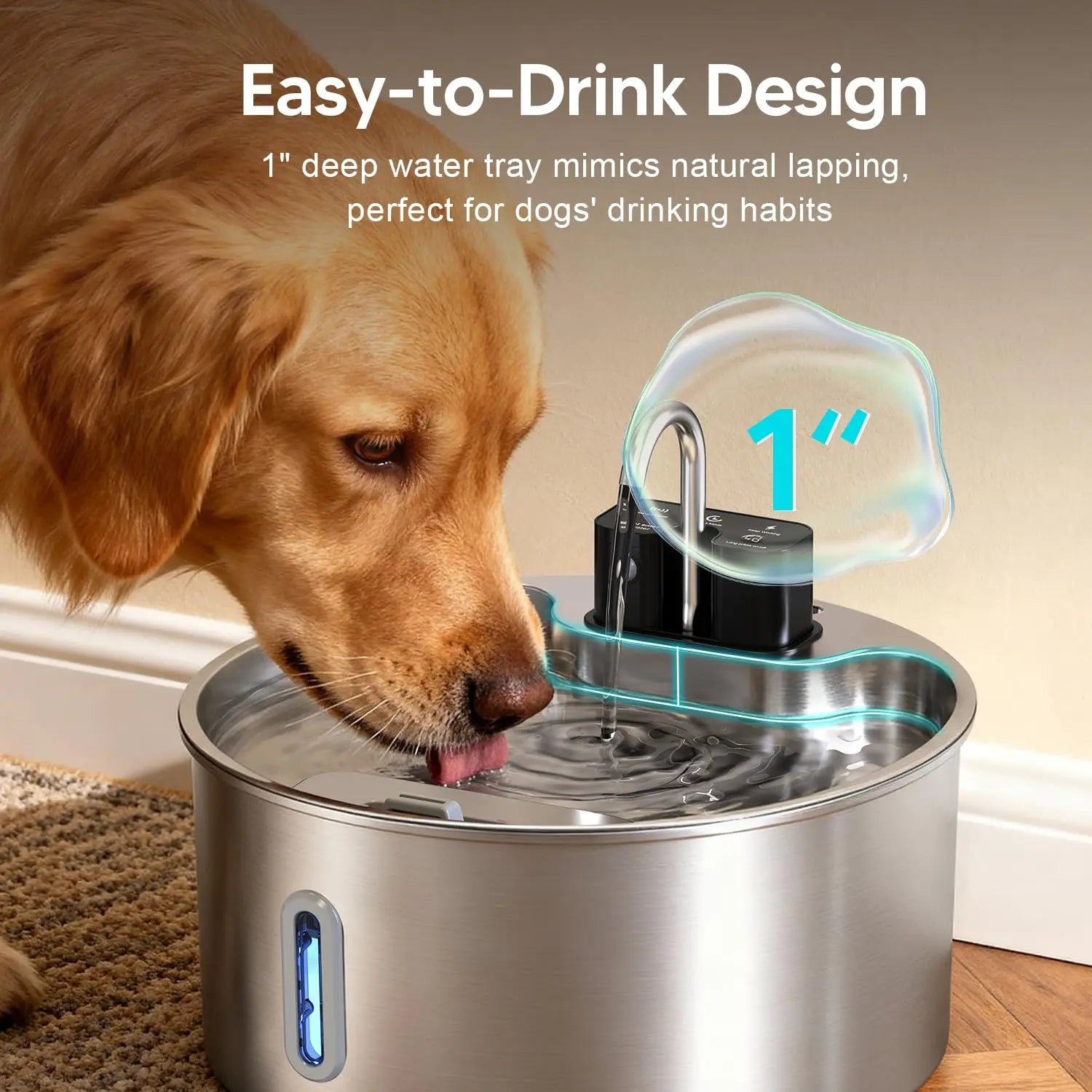 7L Pet Fountain, Cordless, Built-in Motion Sensor