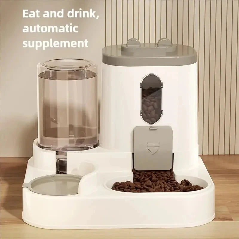 Dog/Cat Feeder & Waterer Set: Spill-Proof