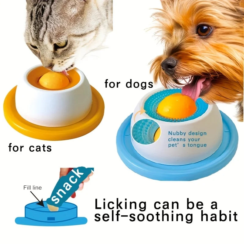 Licking Plate Slow Feeder; Interactive Snack Bowl