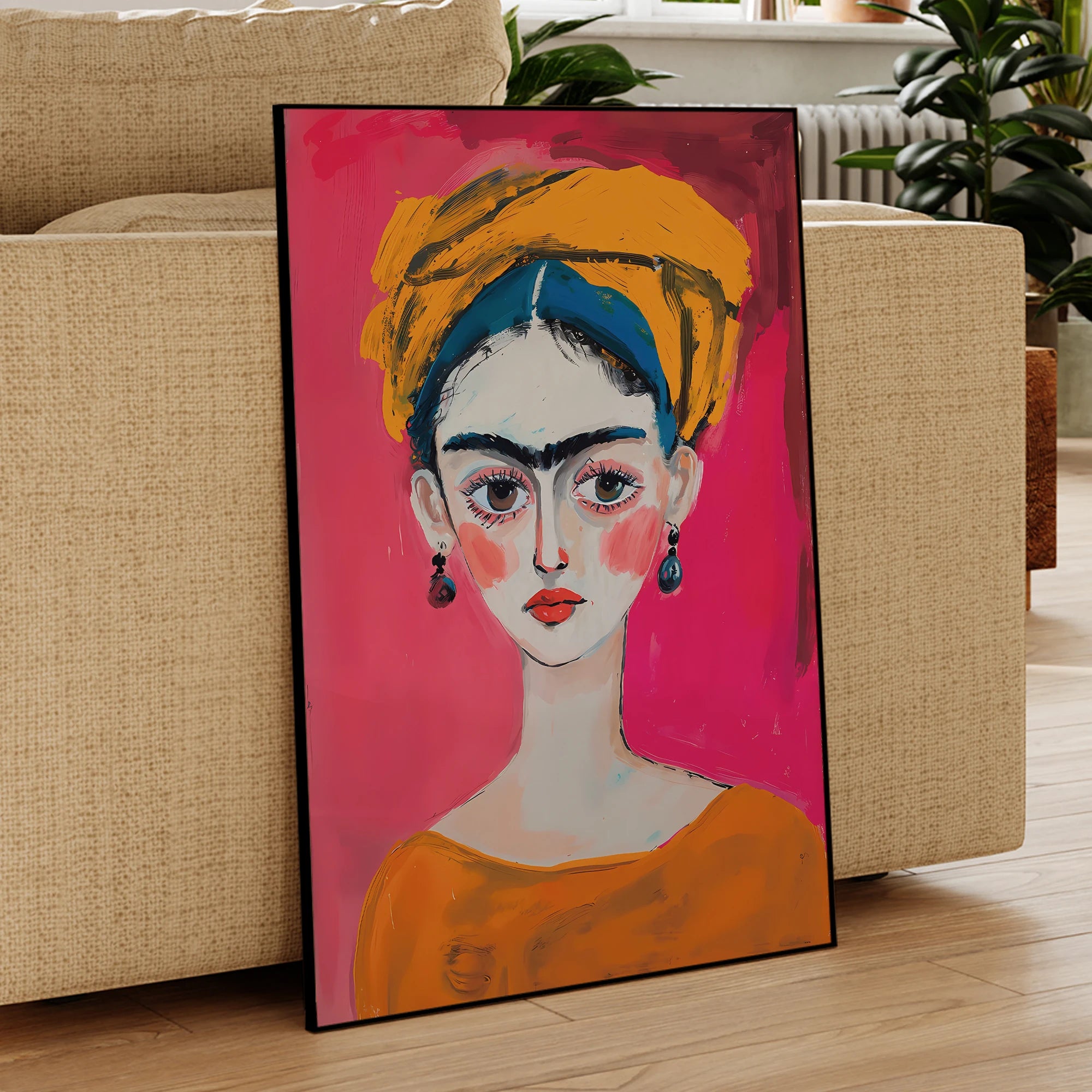 Frida Modern Abstract, Bold Canvas Art Print