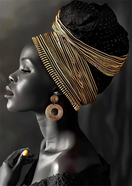 African Black Woman Wall Art Canvas Prints