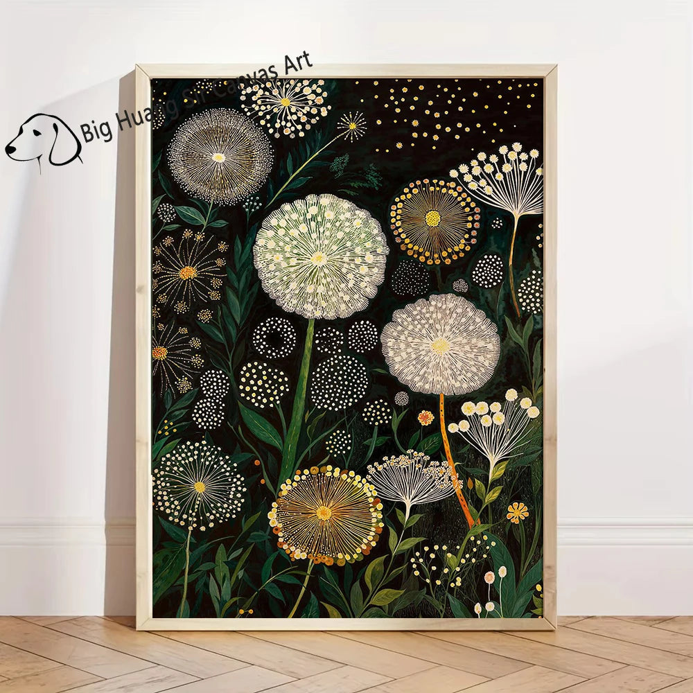 Yayoi Kusama Inspired Botanical Retro Artwork Prints