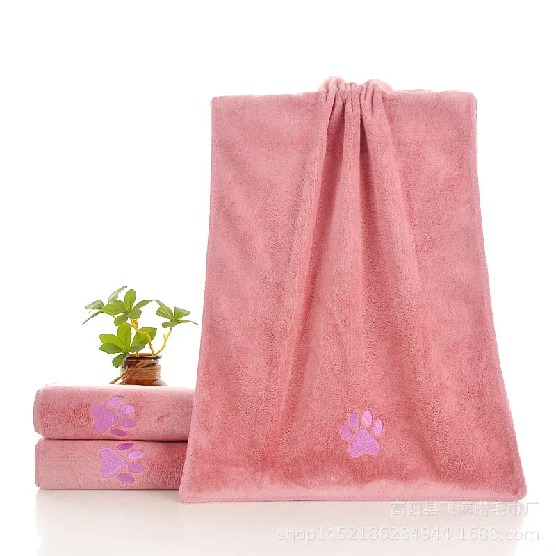Microfiber Pet Bath Towel Super Soft Absorbent