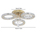 Luxury LED Crystal Ceiling Chandelier, 5-Ring or 3-Ring