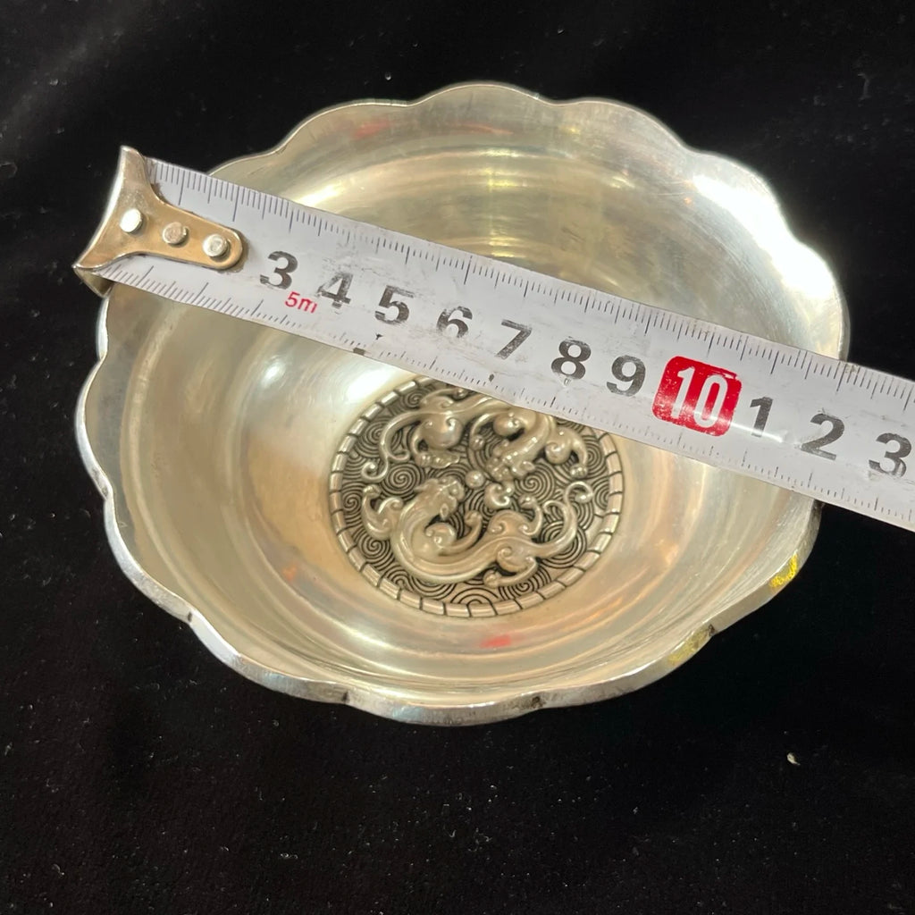 Tibetan Silver Lace Embossed Bowl