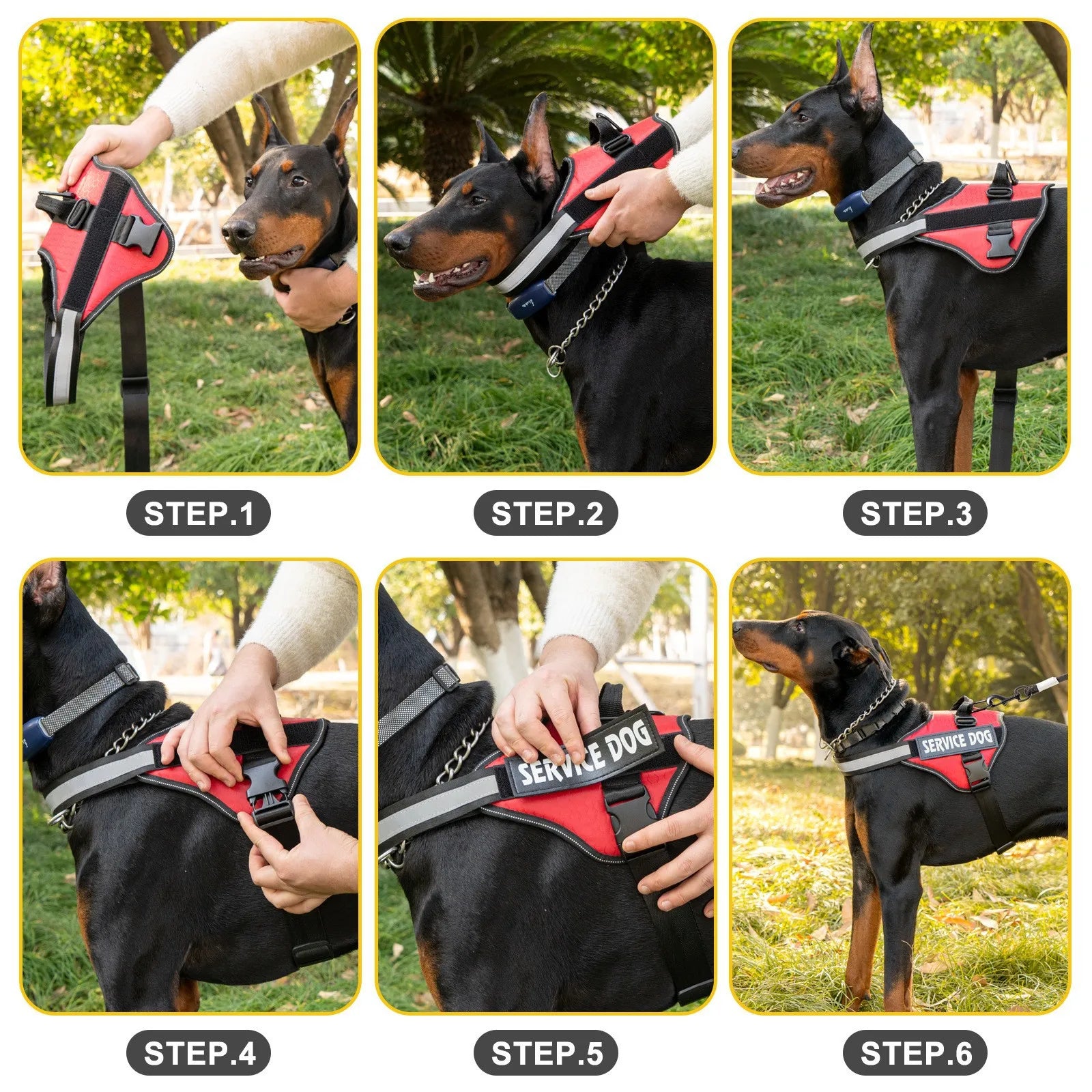 Service Dog Vest Harness; Chest Strap