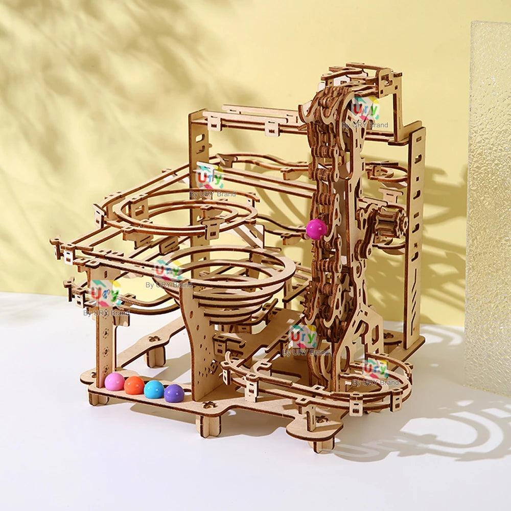 3D Wooden Mechanical Maze Ball Track Kit