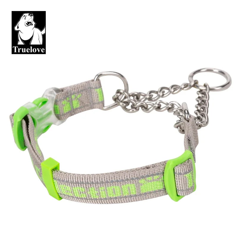 No-Pull Stainless Steel Nylon Dog Training Collar