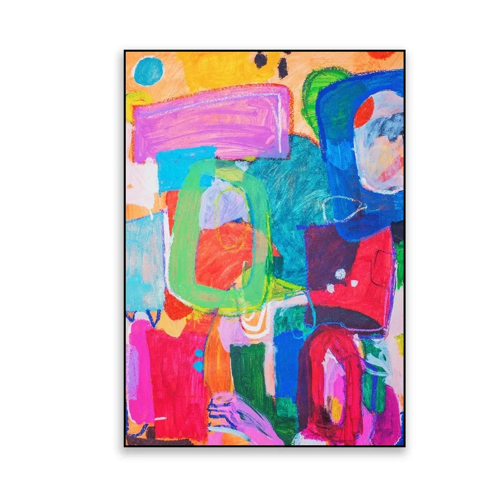 Abstract Mid Century Wall Art Canvas