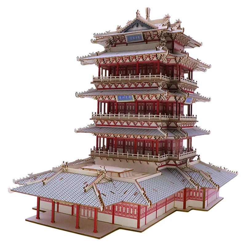 3D Puzzle Kits; Adult Chinese Style Building