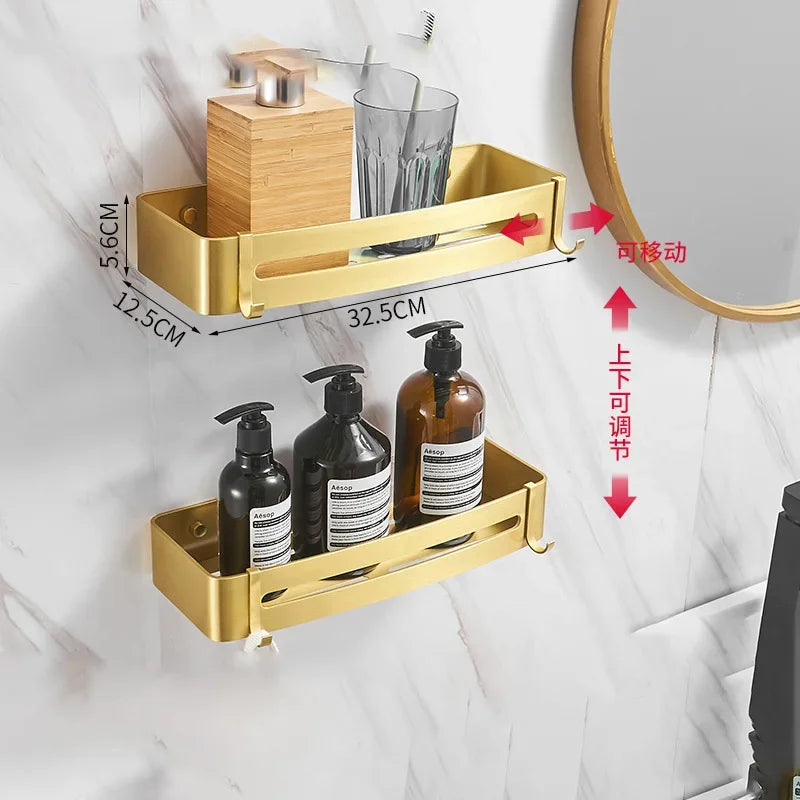 Elegant Brushed Brass Bathroom Accessories