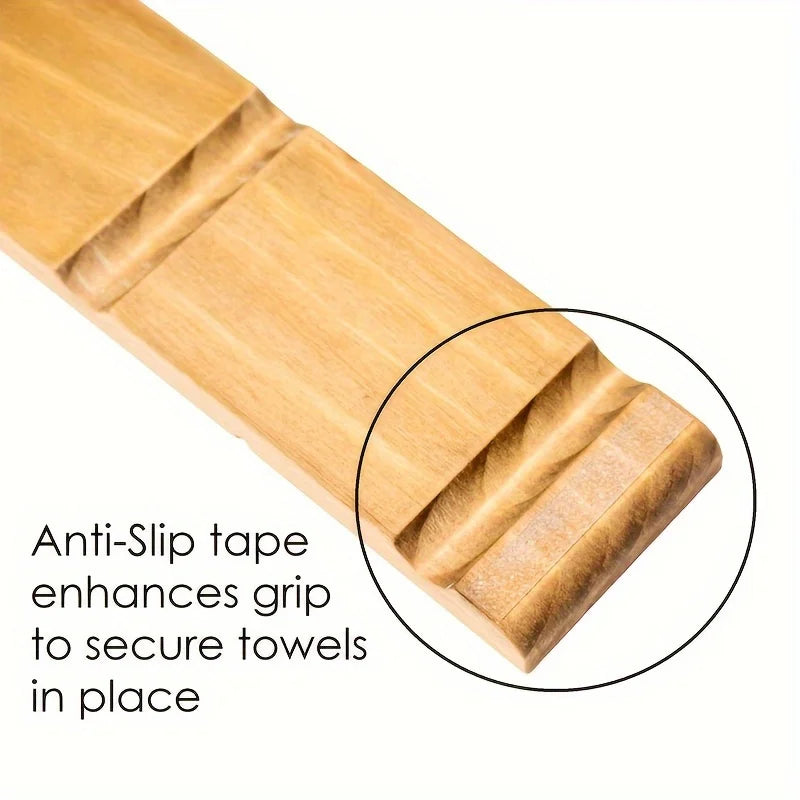 Large Wooden Wall Mounted Towel Clip