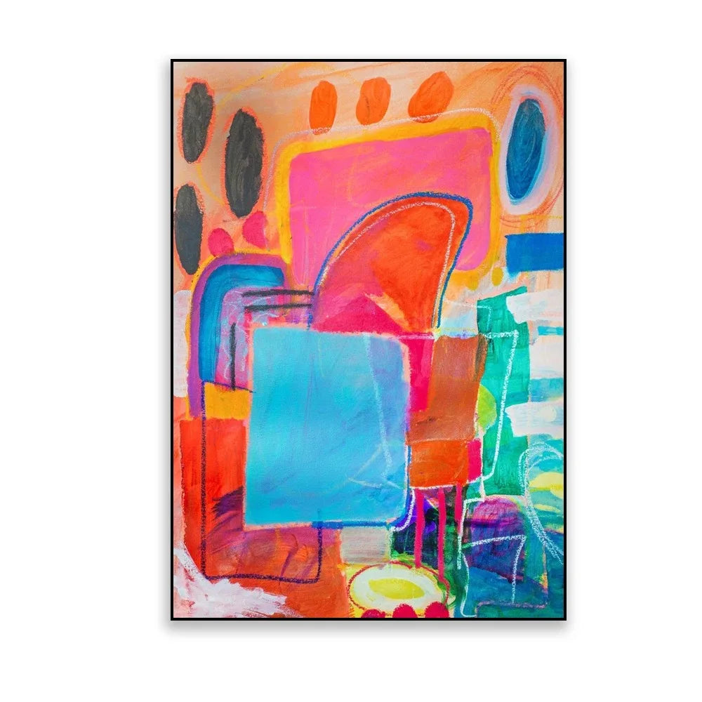 Abstract Mid Century Wall Art Canvas