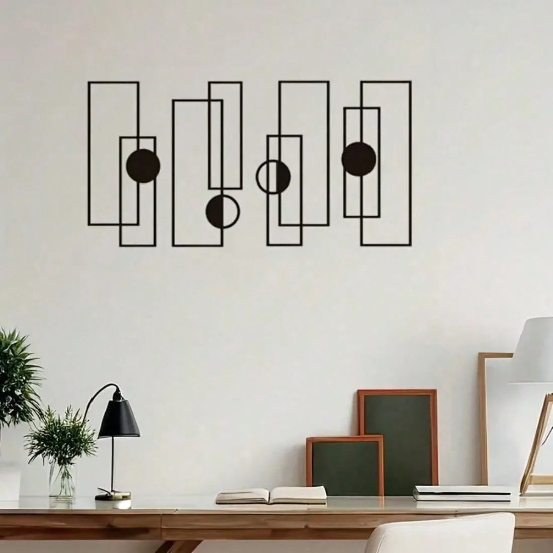 4-Piece Modern Textured Metal Wall Art Set