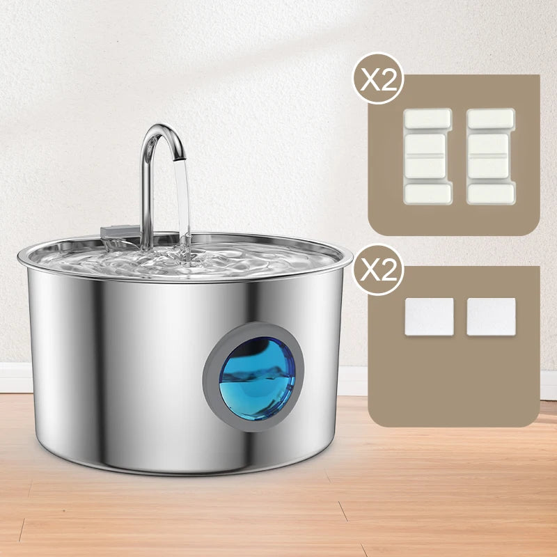 Stainless Steel Auto Pet Water Fountain;108oz