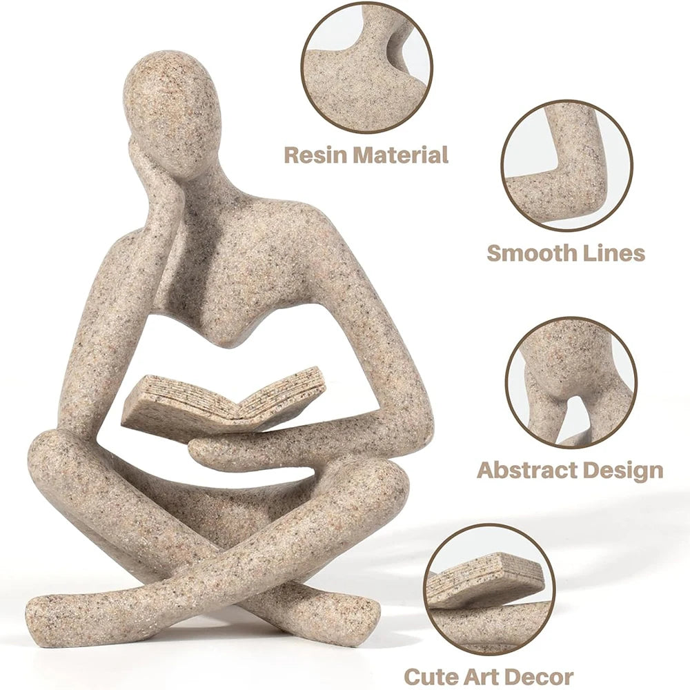 Person Who is Thinking, Abstract Thinker Sculpture