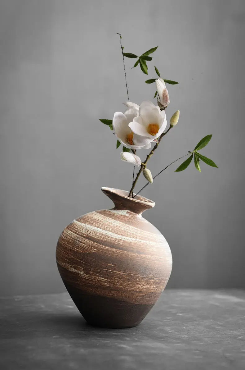 Vintage Japanese Ceramic Abstract Vases