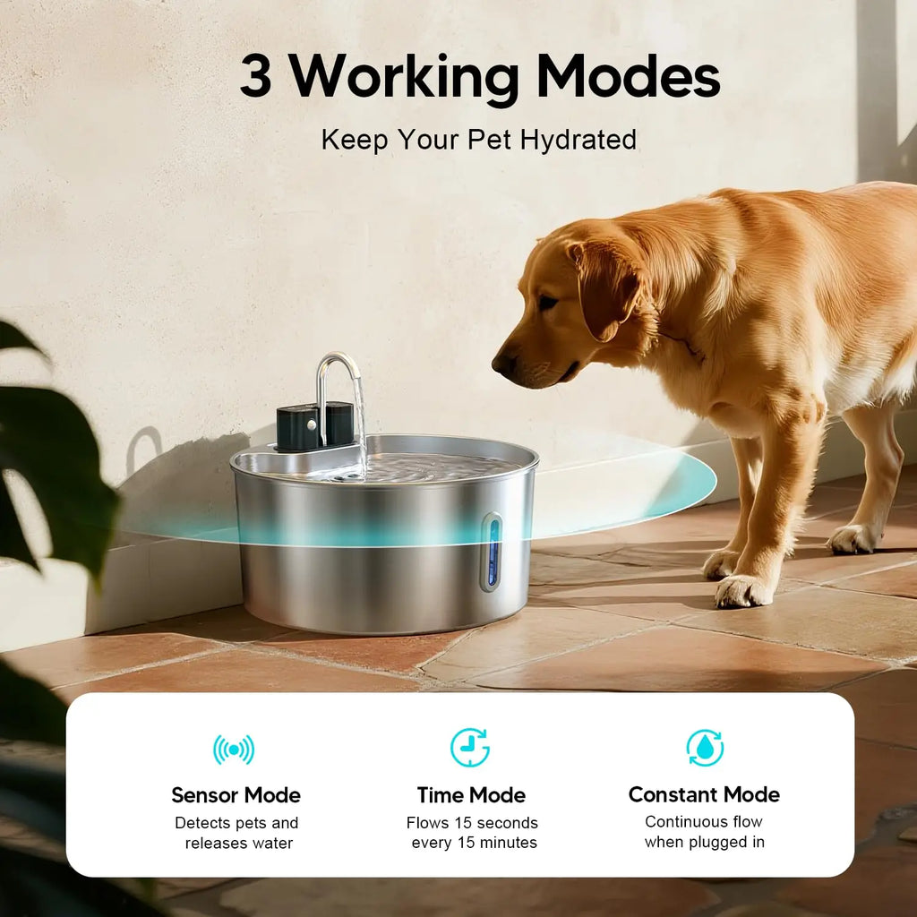 7L Pet Fountain, Cordless, Built-in Motion Sensor