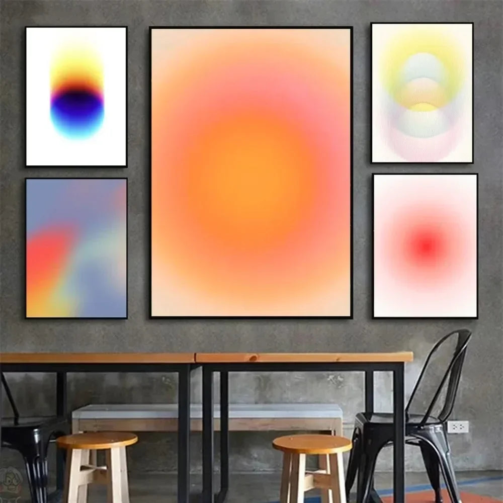 Gradient Halo Modern, Minimalist Canvas Wall Art