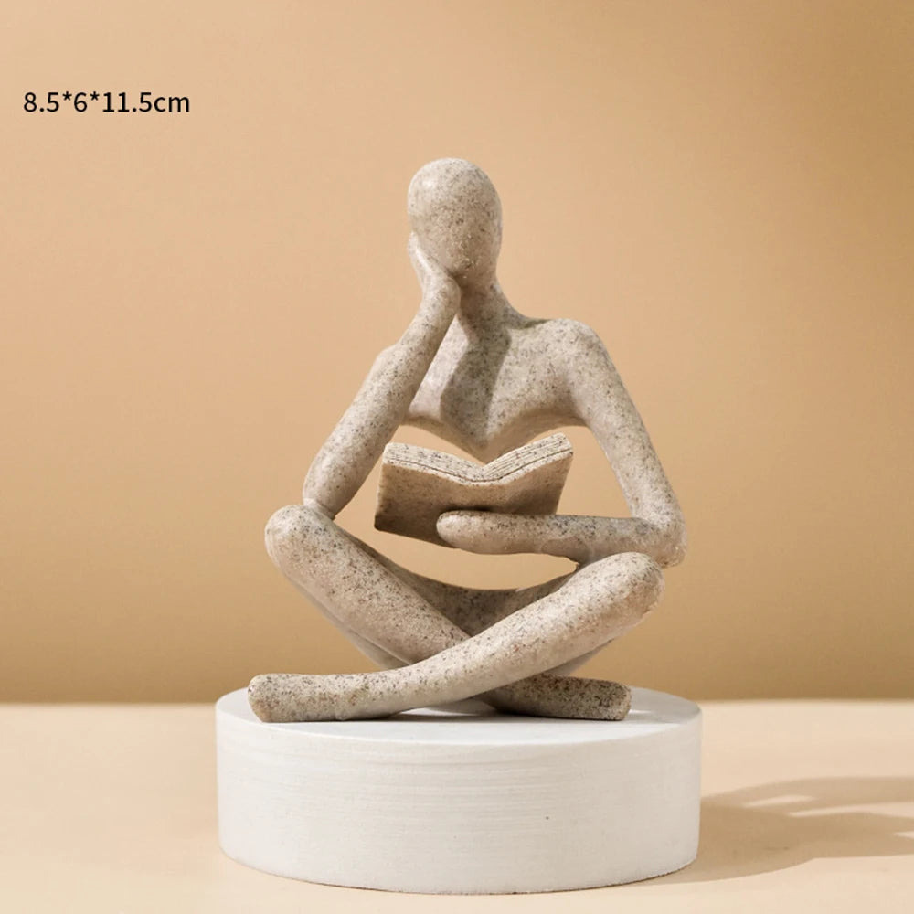 Person Who is Thinking, Abstract Thinker Sculpture