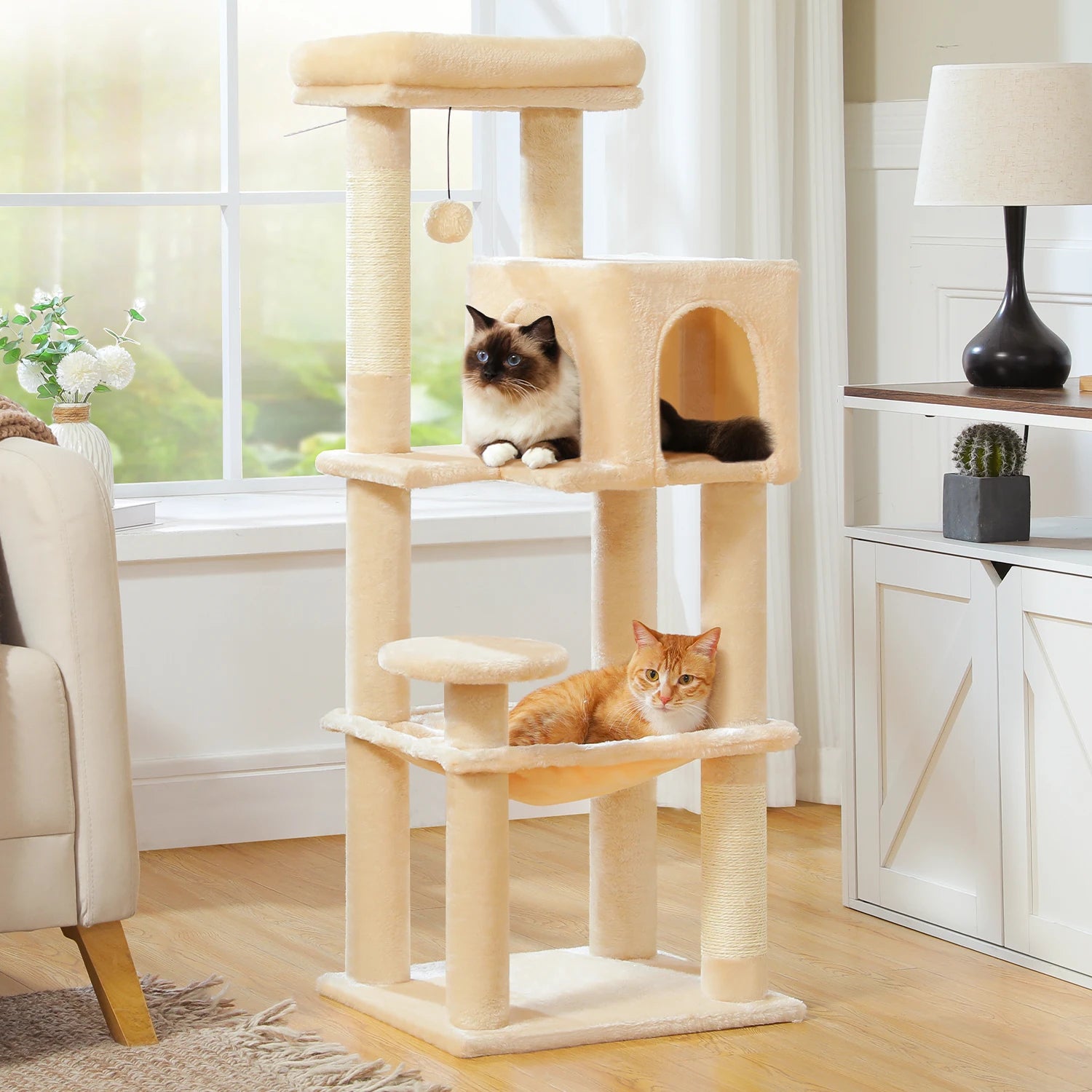 5-Level Cat Tower, 45" with Top Perch