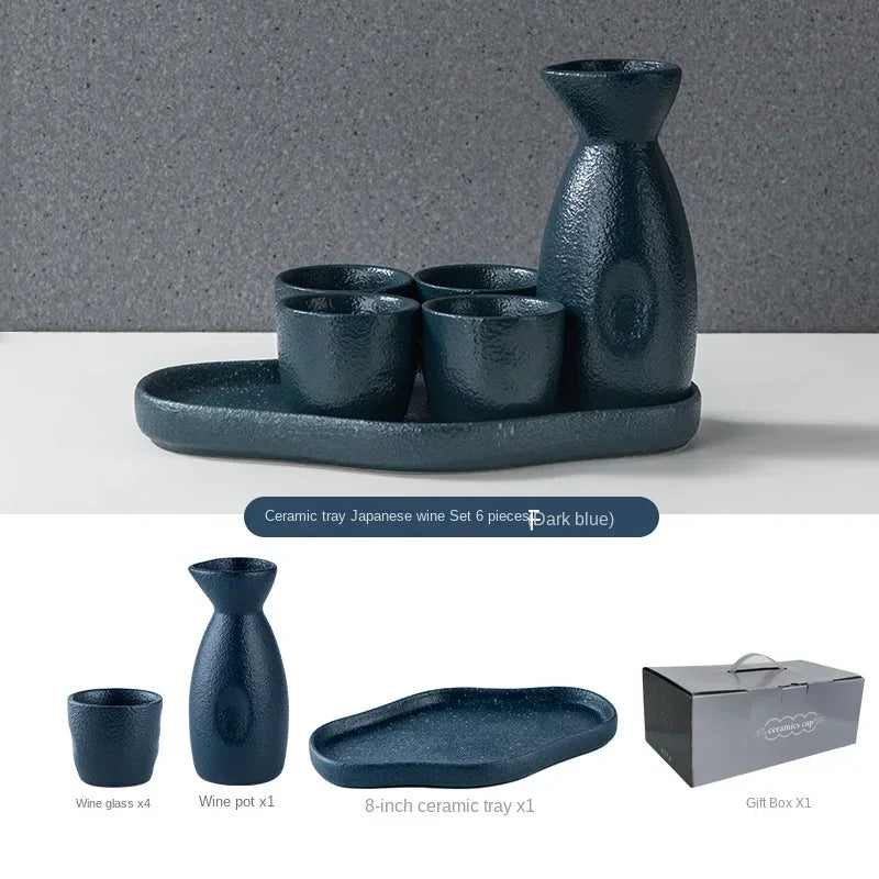 Handmade Japanese Style Sake Warmer & Cups