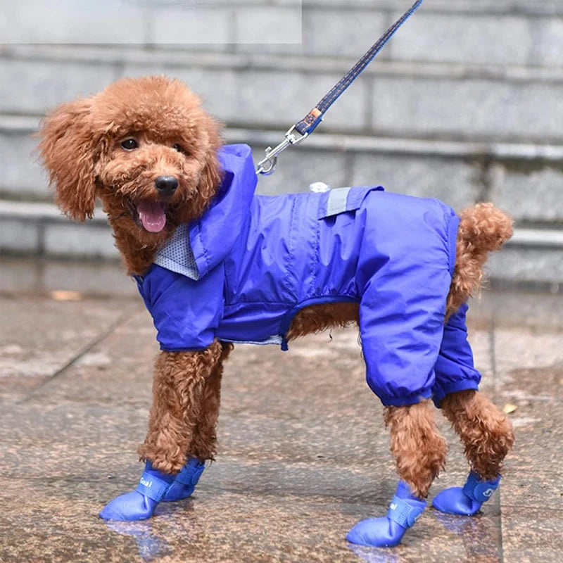 4Pcs Waterproof Rain shoes, Anti-slip Dog Boot