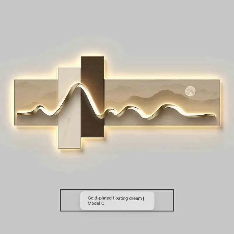 Luxury Modern Wall Art, LED Ambient Lighting