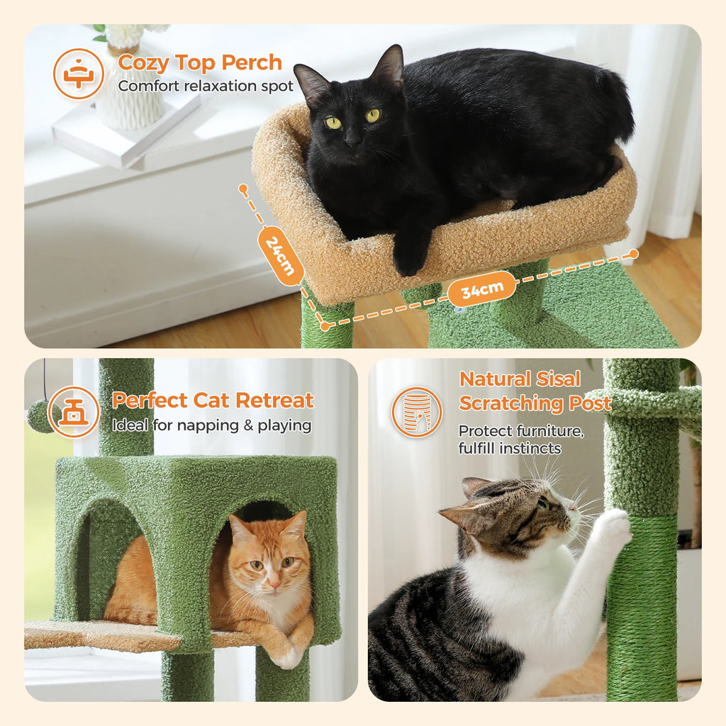 5-Level Cat Tower, 45" with Top Perch