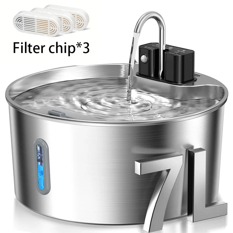 7L Pet Fountain, Cordless, Built-in Motion Sensor