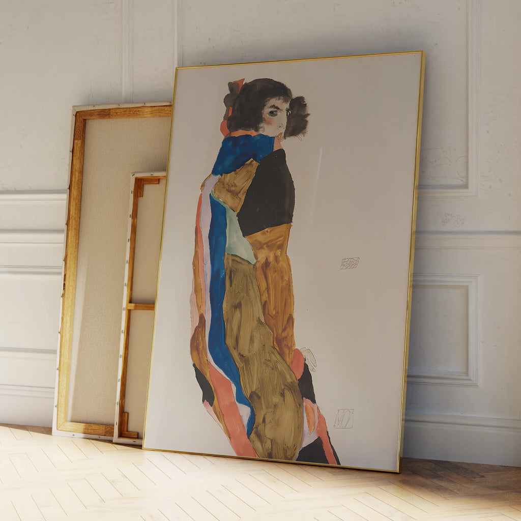Modern Abstract Egon Schiele Moa Vintage Print
