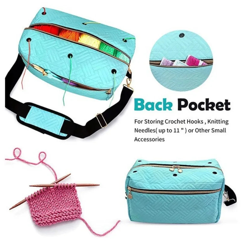 Yarn Storage Bag, Multi-Pocket