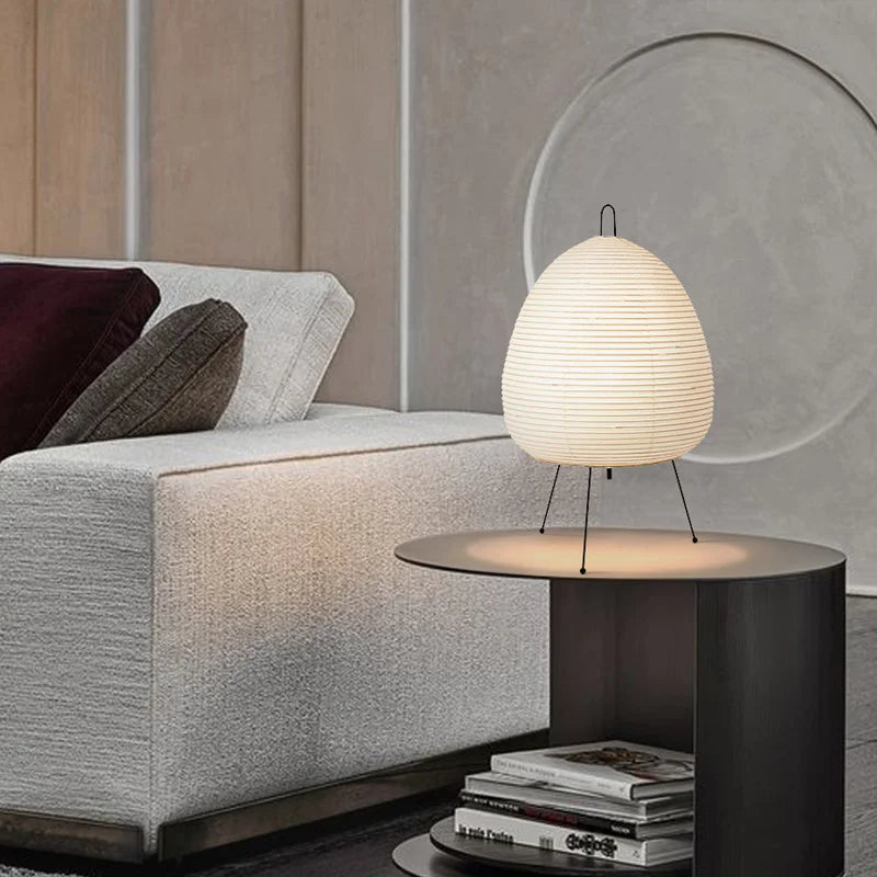 Japanese Tripod Rice Paper LED Table Lamp